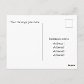 Dank u briefkaart. Exotische roze vogel, schemerig Briefkaart (Achterkant)