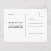 Dank u Briefkaart Feminine waterverf stijl (Achterkant)