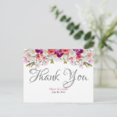 Dank u Briefkaart - Floral01 (Staand voorkant)