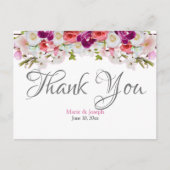 Dank u Briefkaart - Floral01 (Voorkant)