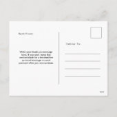 Dank u Briefkaart gouden tekst Waterverf stijl (Achterkant)