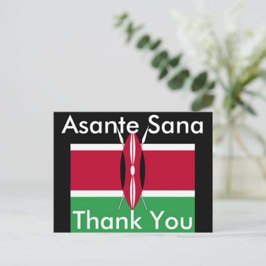 Dank u Briefkaart Kenia (Staand voorkant)