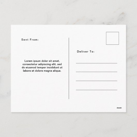 Dank u Briefkaart liefde verloop Waterverf stijl (Achterkant)