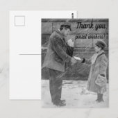 Dank u Briefkaart postwerknemers (Voorkant / Achterkant)