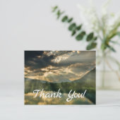 Dank u briefkaart. Sky, bergen, bomen, meer. Briefkaart (Staand voorkant)