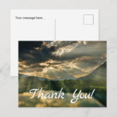 Dank u briefkaart. Sky, bergen, bomen, meer. Briefkaart (Voorkant / Achterkant)