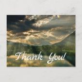 Dank u briefkaart. Sky, bergen, bomen, meer. Briefkaart (Voorkant)