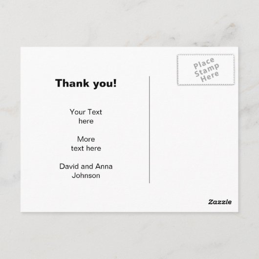 Dank u briefkaarten voor de nautische bruiloft (Achterkant)