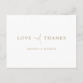 Dank u Briefkaarten voor huwelijksgasten en cadeau (Voorkant)