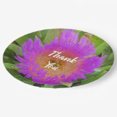 Dank u Bright Paarse Strand Bloem Waardering Papieren Bordje (Gekanteld)