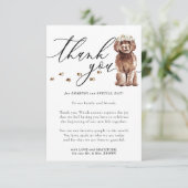 Dank u Brown Cavapoo puppy hond bruiloft Informatiekaartje (Staand voorkant)