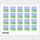 Dank U Bruids Golf Bruidsborrel Brunch Vierkante Sticker (Vel)
