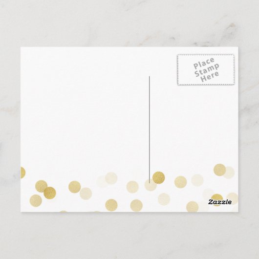 Dank u bruidsmeisje faux gouden folie glitter lich briefkaart (Achterkant)