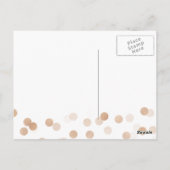 Dank u bruidsmeisje koperen Folie glitter lichten Briefkaart (Achterkant)