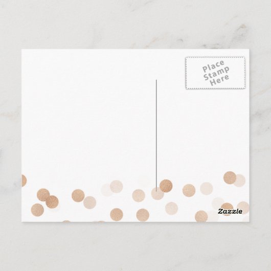 Dank u bruidsmeisje koperen Folie glitter lichten Briefkaart (Achterkant)