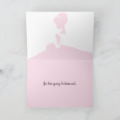 Dank u Bruidsmeisje Mooie in de Roze Kaart van het (Binnen)