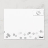 Dank u bruidsmeisje zilverfolie glitter lichten briefkaart (Achterkant)