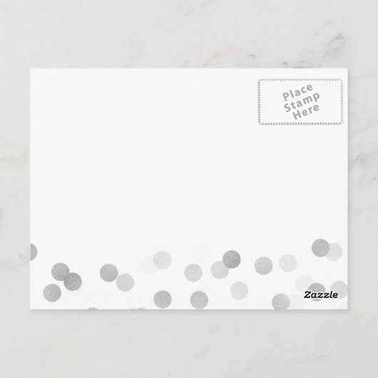 Dank u bruidsmeisje zilverfolie glitter lichten briefkaart (Achterkant)