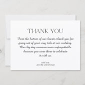 dank u bruiloft 6 foto's collage stijlvol notitiekaartje (Achterkant)