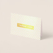 Dank u Bruiloft Blush Roze Polka Dots Luxe Folie Kaarten (Voorkant)