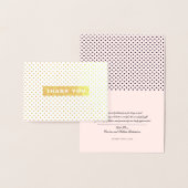Dank u Bruiloft Blush Roze Polka Dots Luxe Folie Kaarten (Display)