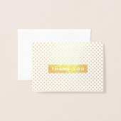 Dank u Bruiloft Blush Roze Polka Dots Luxe Folie Kaarten (Voorkant met envelop)