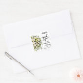 Dank u bruiloft boeket bloem Nikah Walima Vierkante Sticker (Envelop)