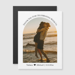 Dank u bruiloft boog foto magneet