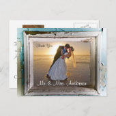 Dank u bruiloft Briefkaart Unique Lijst 4 (Voorkant / Achterkant)