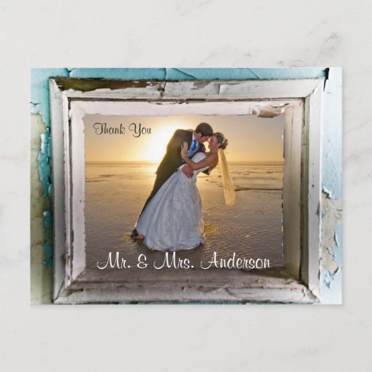 Dank u bruiloft Briefkaart Unique Lijst 4 (Voorkant)