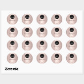 Dank u bruiloft bruids lief 16e Roos Logo Ronde Sticker (Vel)