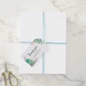 Dank u bruiloft Favor labels | Sappige bloemen Cadeaulabel (Met Touw)