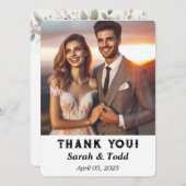 Dank u Bruiloft Flat Kaart (Voorkant / Achterkant)