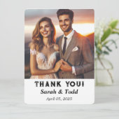 Dank u Bruiloft Flat Kaart (Staand voorkant)