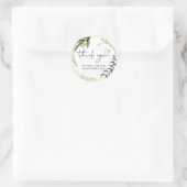 Dank u bruiloft gunst traktatie tas Jar Eucalyptus Ronde Sticker (Tas)