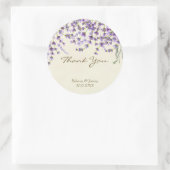 Dank u bruiloft gunsten stickers lavendel (Tas)