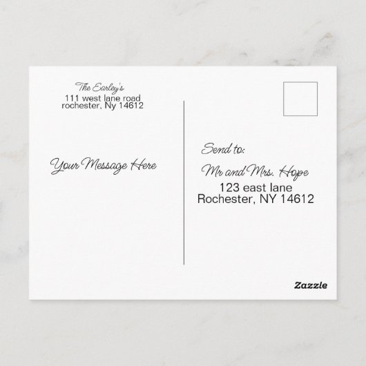 Dank u bruiloft Kaart (Achterkant)