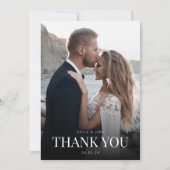 Dank u bruiloft Kaart met foto (Voorkant)