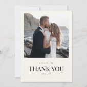 Dank u bruiloft Kaart met foto (Voorkant)