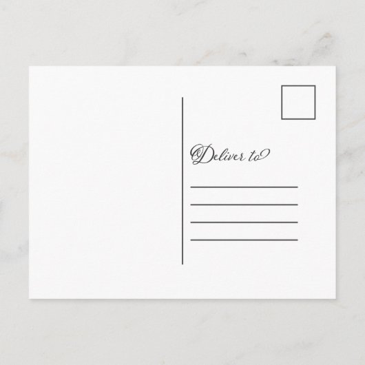 Dank u bruiloft moderne kalligrafie chique perzik briefkaart (Achterkant)