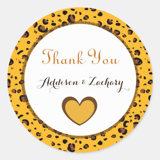 Dank u Bruiloft Sticker Bruid en bruidegom Goud A0 (Voorkant)