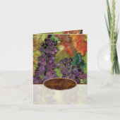 Dank u bruiloft uitnodiging Herfst Druivenblad (Voorkant)