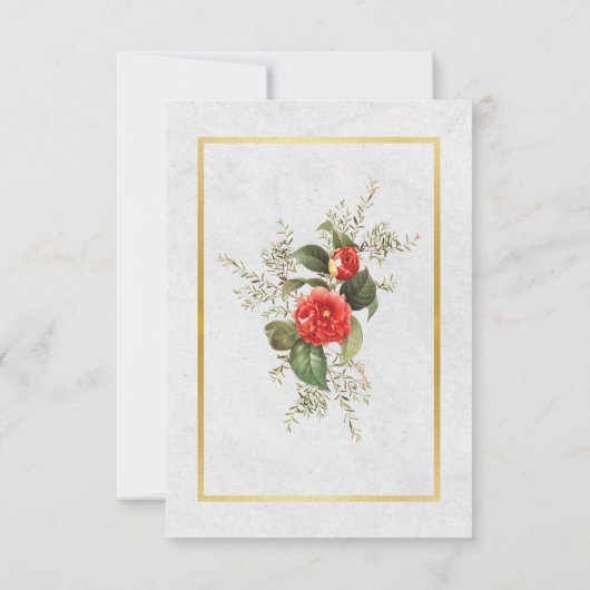 Dank u bruiloft Verloving rood goud feestelijk Bedankkaart (Achterkant)