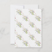 Dank u bruiloft Wildbloemen Spring Verloving Bedankkaart (Achterkant)