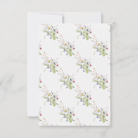 Dank u bruiloft Wildbloemen Spring Verloving Bedankkaart (Achterkant)