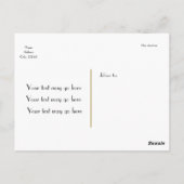 DANK U Bruiloft Witte Typografie FOTO Briefkaart (Achterkant)