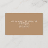 Dank u bruin korting hart visitekaartje (Achterkant)