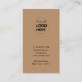 Dank u Bruin Stijlvol Modern Logo Business Kortingskaartje (Achterkant)