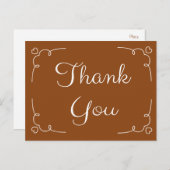 Dank u, bruine en witte harten houden van Stickers Briefkaart (Voorkant / Achterkant)