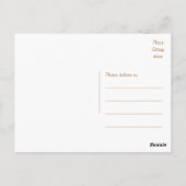 Dank u, bruine en witte harten houden van Stickers Briefkaart (Achterkant)